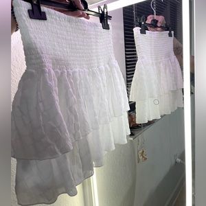 White Ruffle Skirt